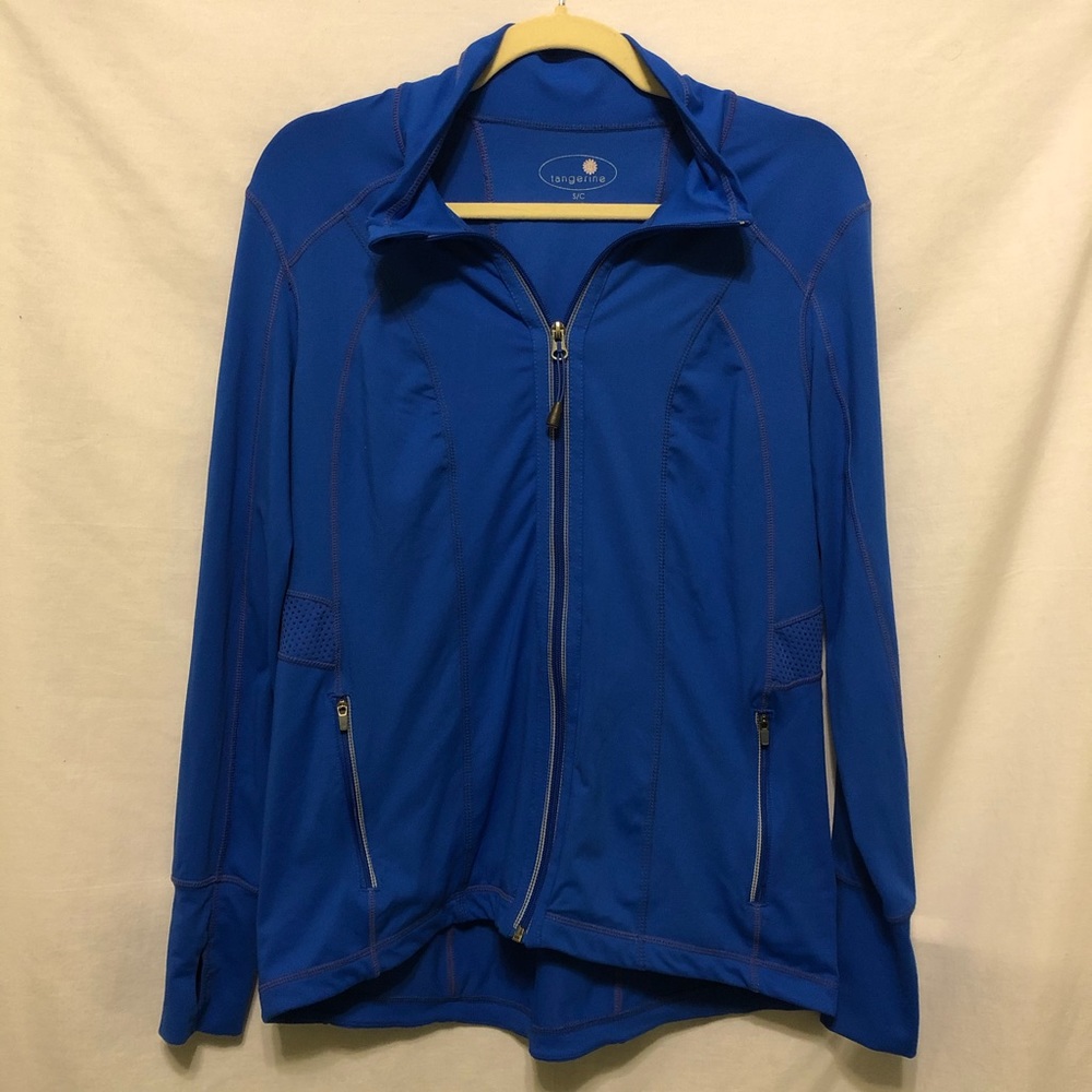 LIKE NEW Tangerine Blue Running Zip Up Jacket